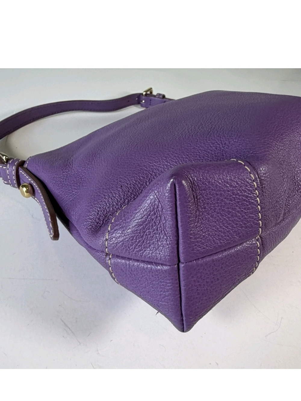 Dooney & Bourke Purple Leather Crossbody Bag - Picture 9 of 16